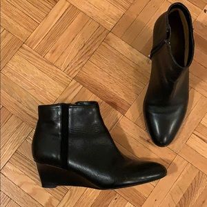 Coach Black Leather Ankle Boots